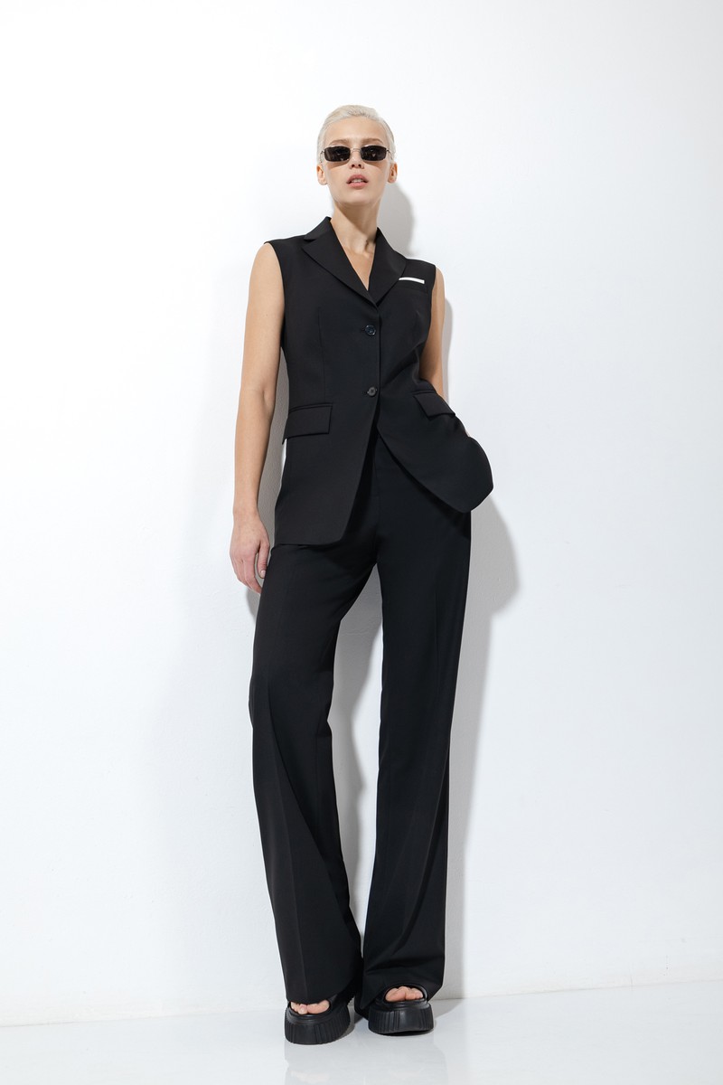 Жилет с V-образным вырезом VASSA&Co, пол женский, цвет черный, фото №3