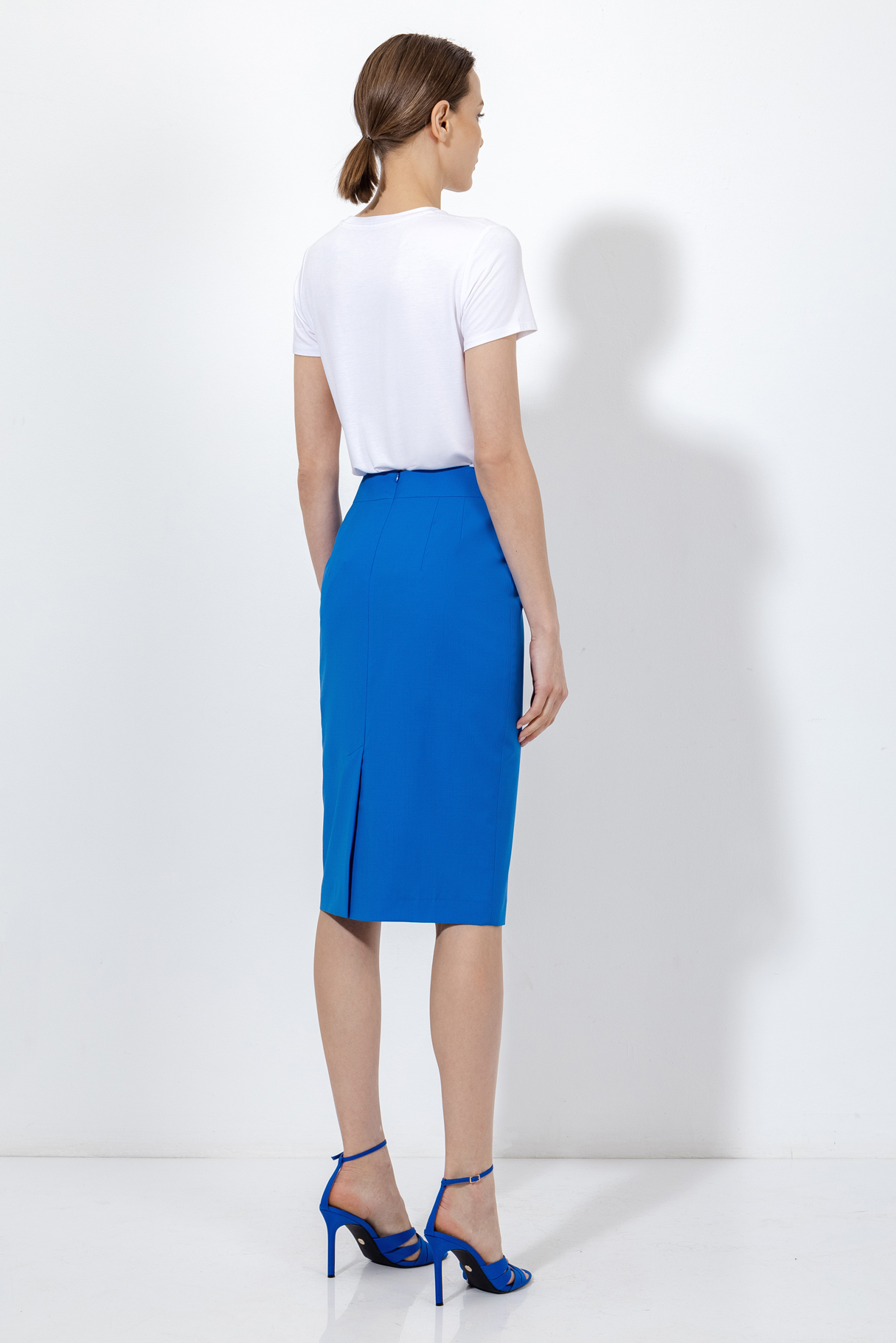 Юбка-карандаш VASSA&Co, пол женский, цвет синий