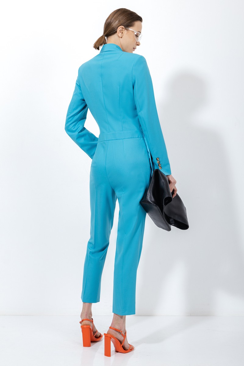 Комбинезон с имитацией жакета VASSA&Co, пол female, цвет голубой, фото №4