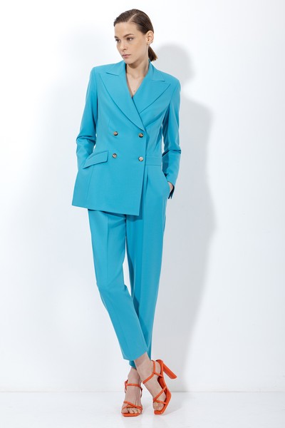 Комбинезон с имитацией жакета VASSA&Co, пол женский, цвет голубой, фото №2