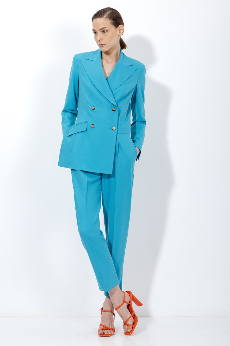 Комбинезон с имитацией жакета VASSA&Co, пол female, цвет голубой, фото №2