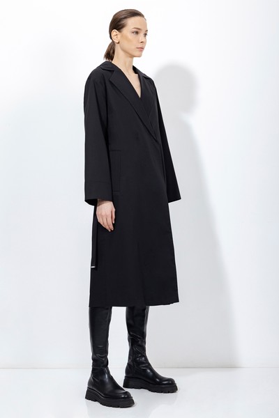 Плащ с капюшоном VASSA&Co, пол женский, цвет черный, фото №9