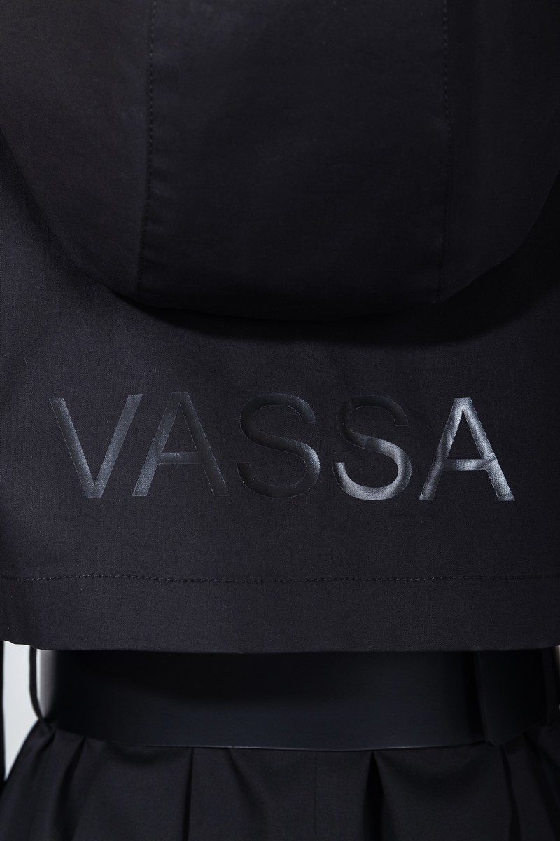 Плащ с капюшоном VASSA&Co, пол Женский, цвет Черный, фото №6