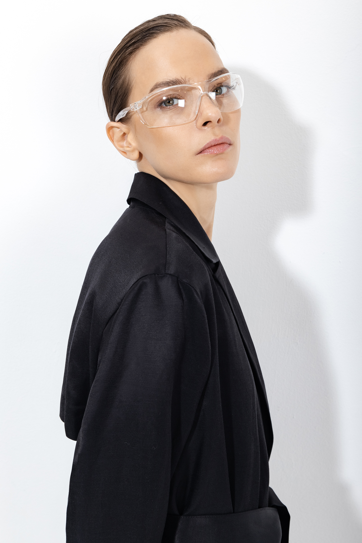 Жакет из льна и хлопка VASSA&Co, пол женский, цвет черный