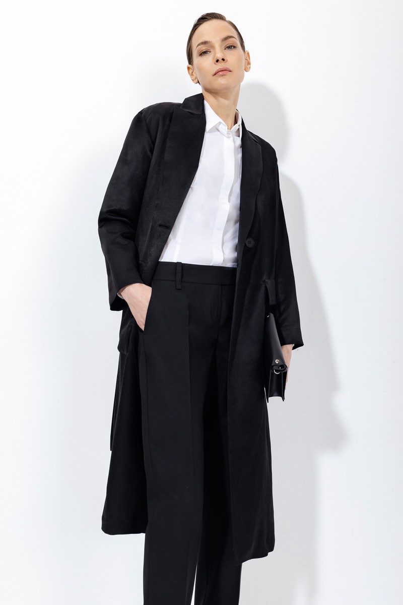 Жакет из льна и хлопка VASSA&Co, пол женский, цвет черный, фото №10