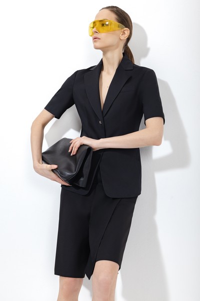 Жакет с коротким рукавом VASSA&Co, пол женский, цвет черный, фото №6