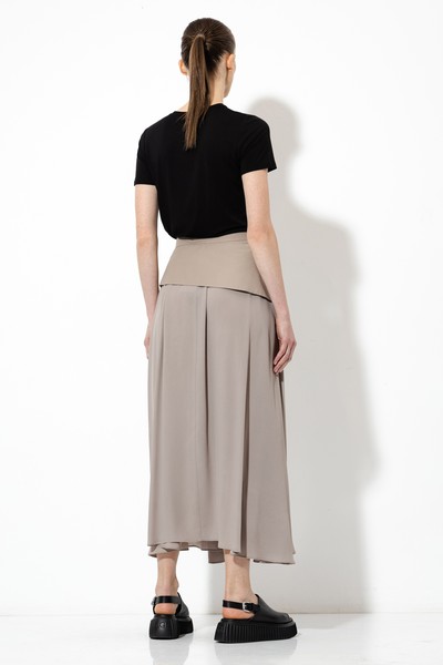 Юбка с баской VASSA&Co, пол женский, цвет коричневый, фото №3