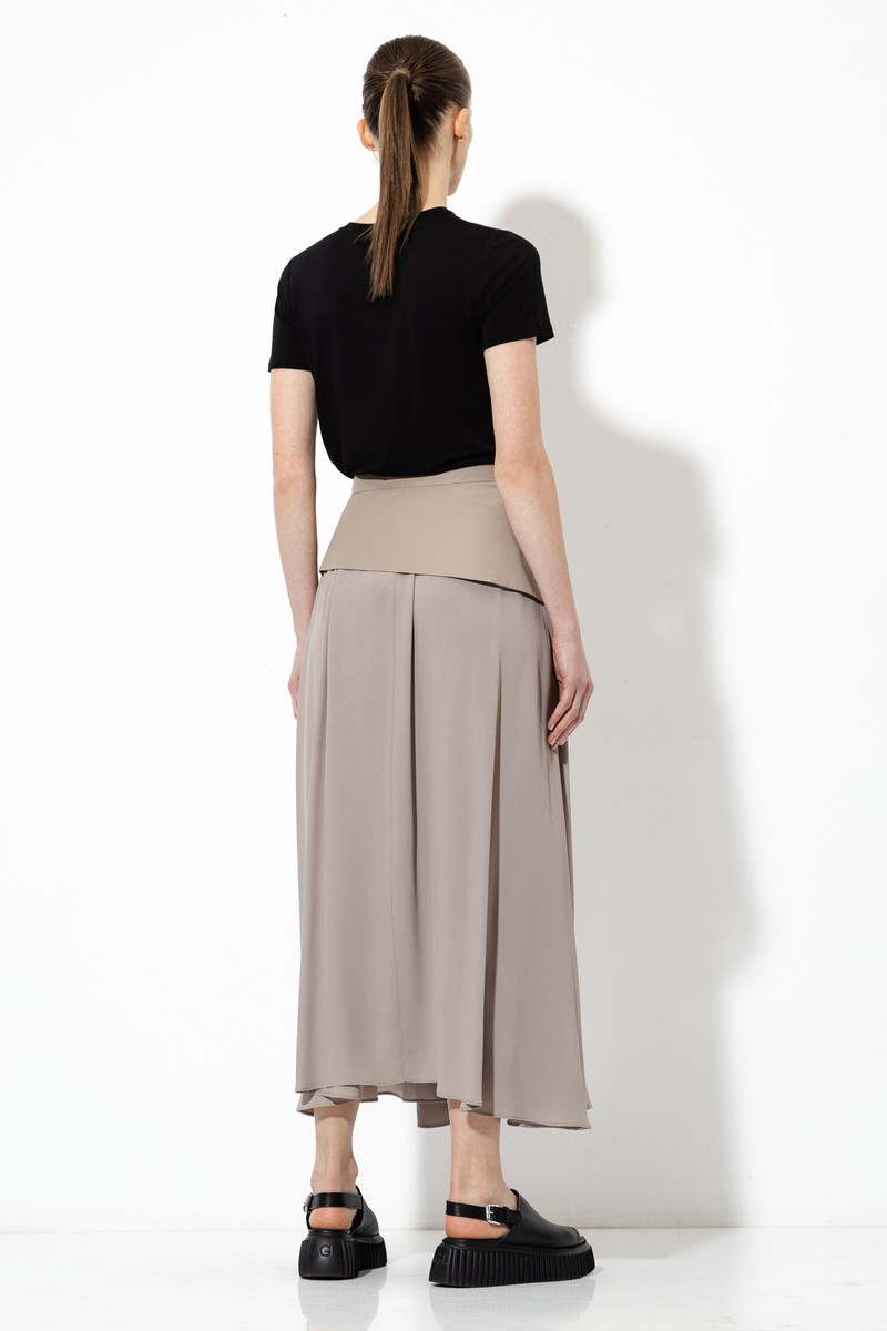 Юбка с баской VASSA&Co, пол женский, цвет коричневый, фото №3