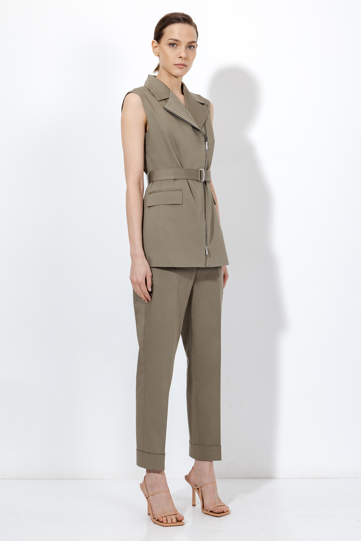 Брюки в длине 7/8 VASSA&Co, пол female, цвет green