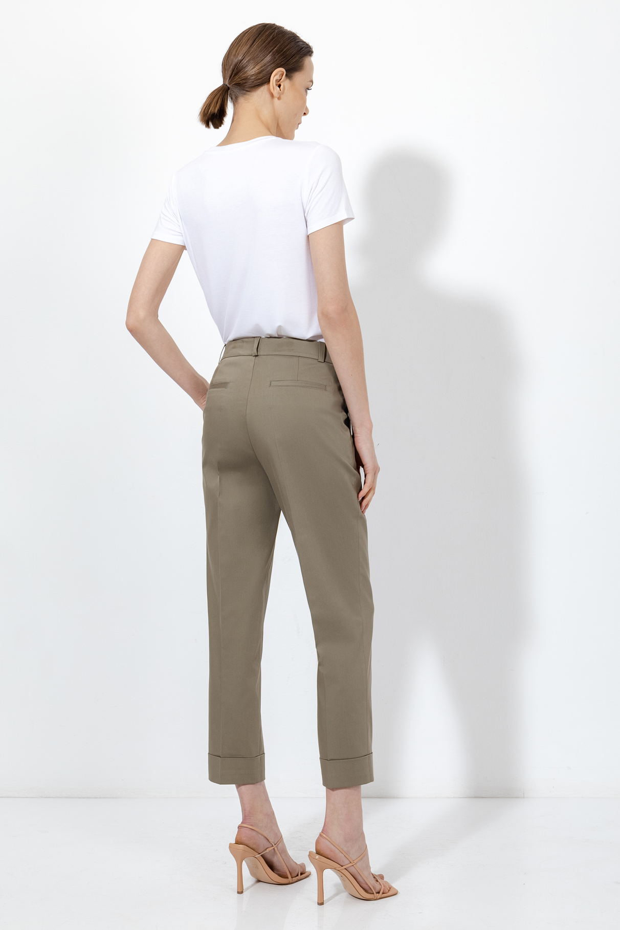 Брюки в длине 7/8 VASSA&Co, пол female, цвет green