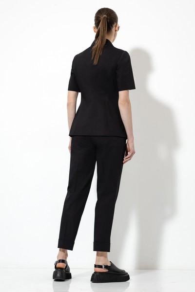 Укороченные брюки VASSA&Co, пол женский, цвет черный, фото №6