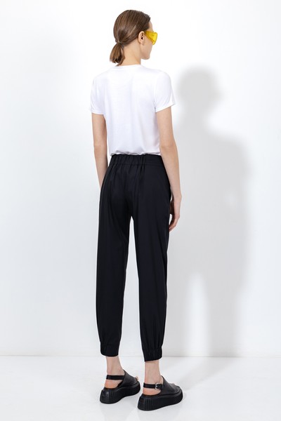 Брюки с манжетами VASSA&Co, пол женский, цвет черный, фото №3