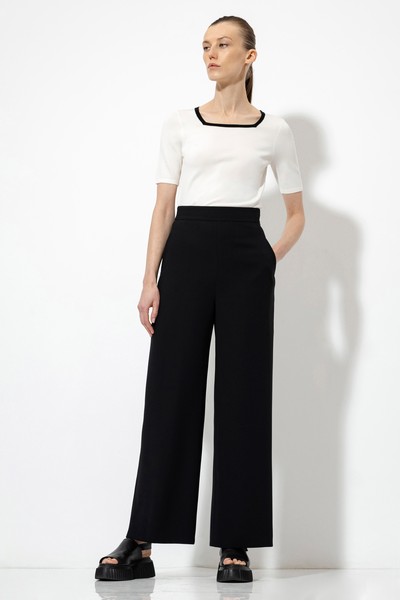 Брюки-палаццо VASSA&Co, пол женский, цвет черный, фото №2