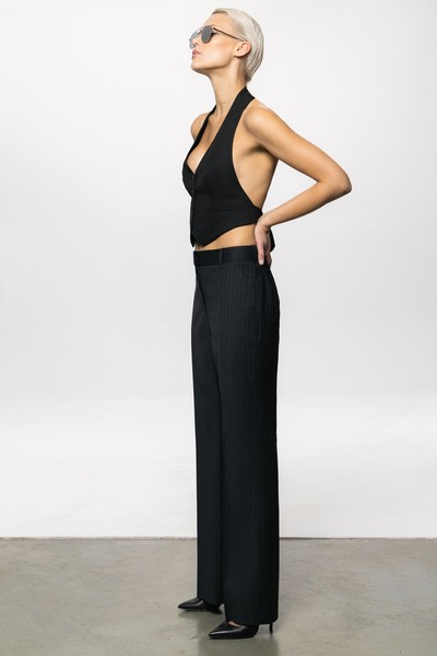 Жилет с открытой спиной VASSA&Co, пол женский, цвет черный, фото №3