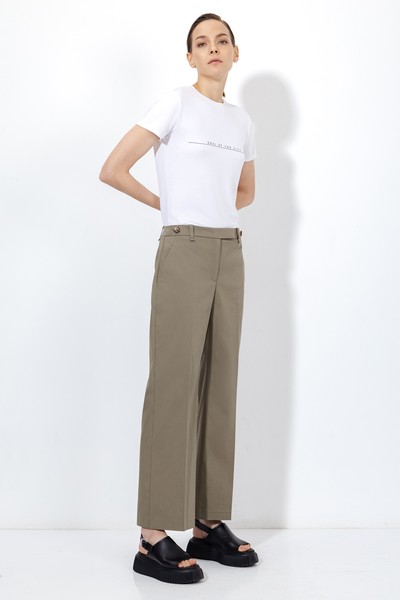 Брюки со съемной деталью VASSA&Co, пол female, цвет green, фото №2