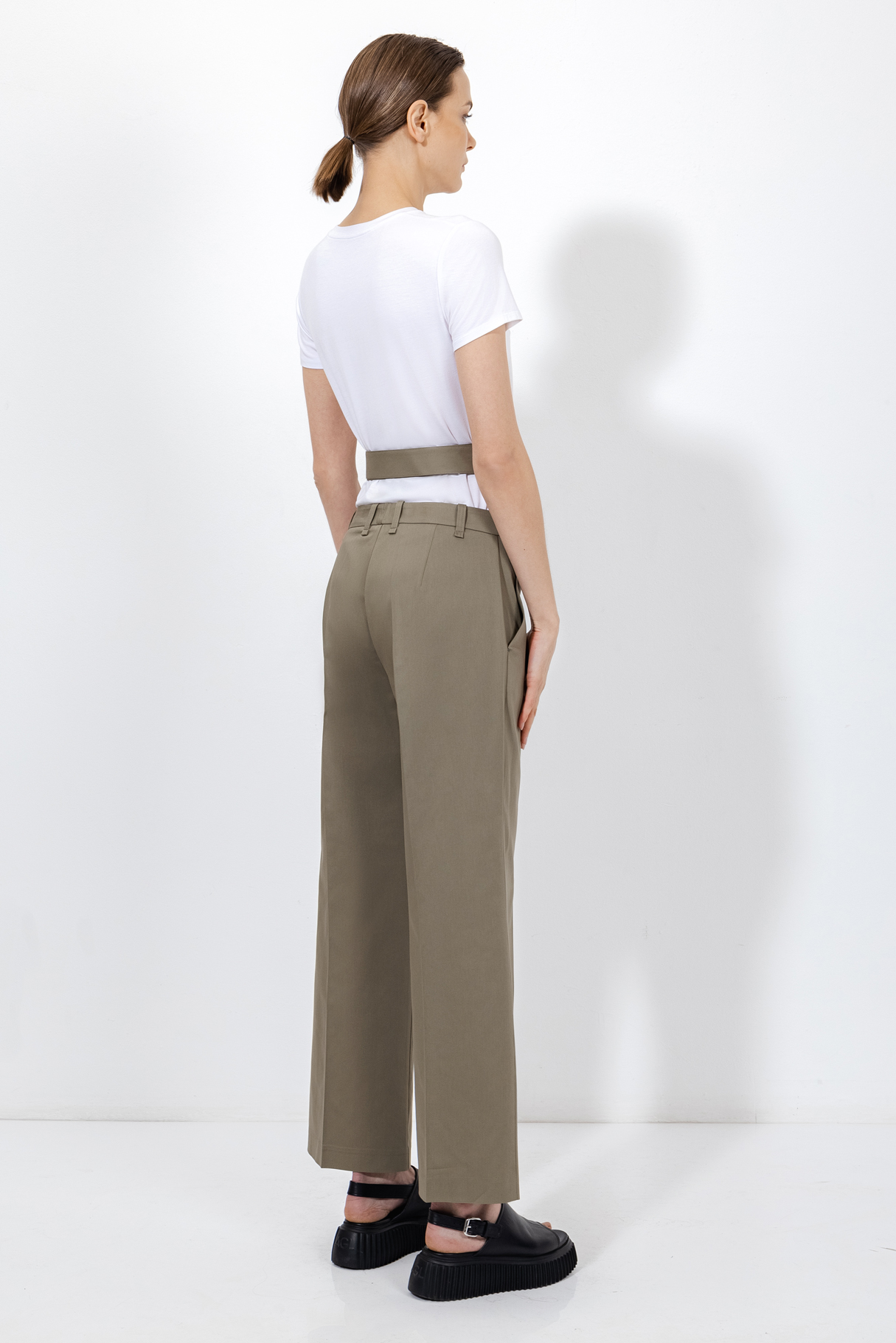 Брюки со съемной деталью VASSA&Co, пол female, цвет green, фото №7