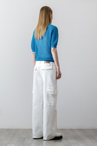 Джемпер-сетка , пол женский, цвет синий, фото №3