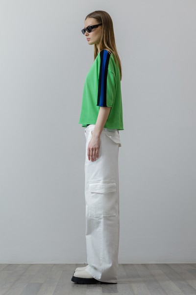 Джемпер с шелком VASSA CODE, пол женский, цвет зеленый, фото №2