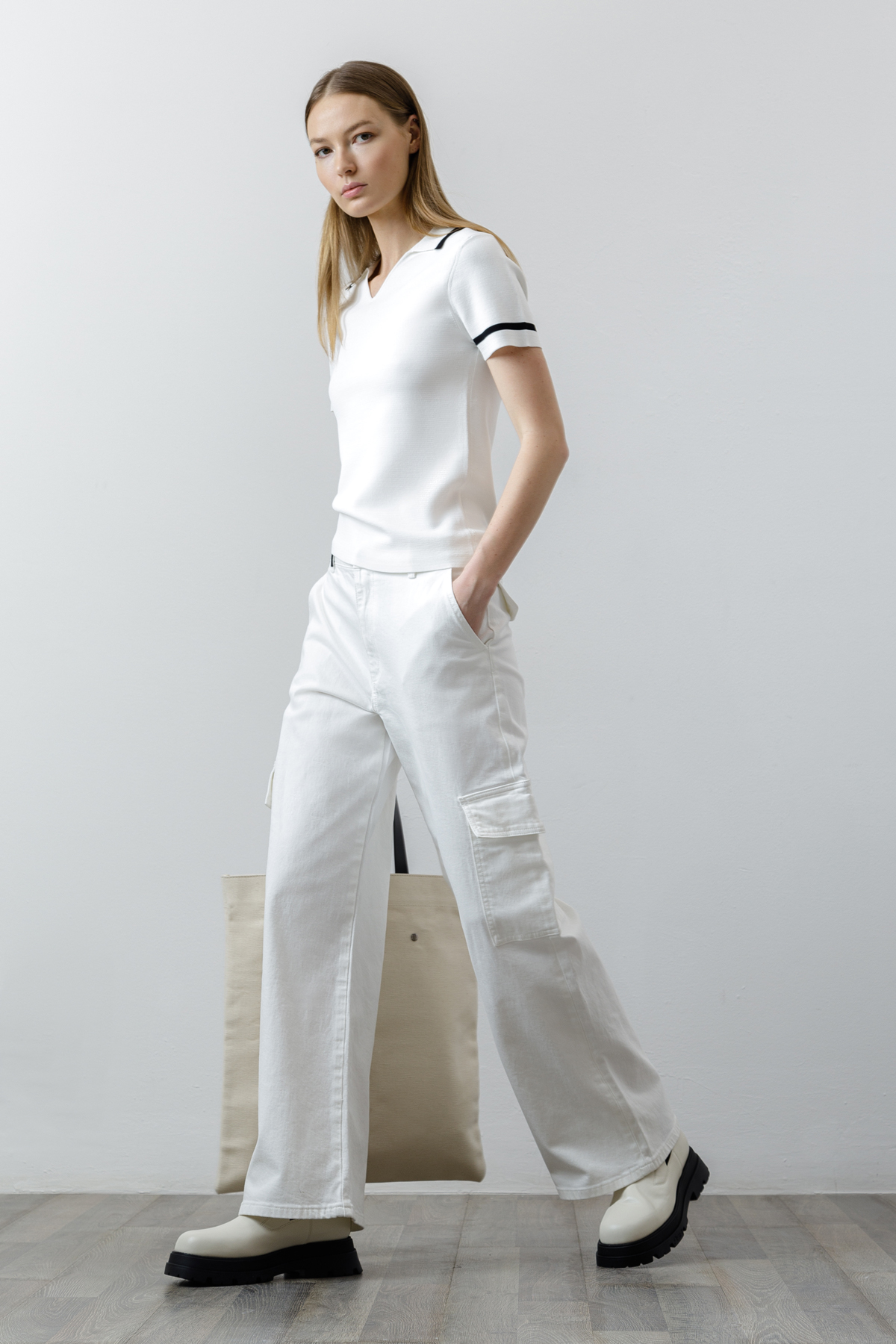 Джемпер-поло , пол female, цвет white, фото №3