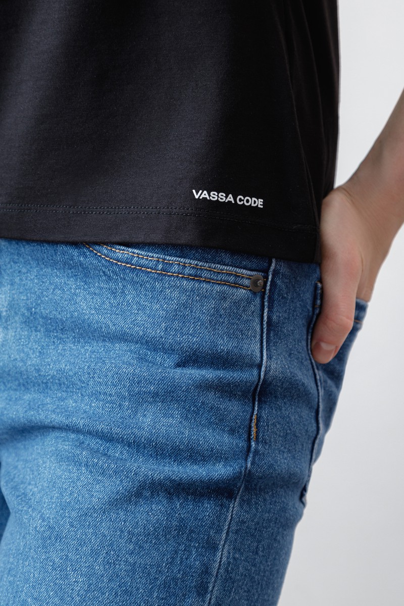 T-shirt female ФУТБОЛКА ЖЕНСКАЯ VASSA CODE Black 2