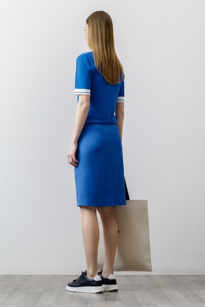 Базовая юбка VASSA CODE, пол женский, цвет синий, фото №4