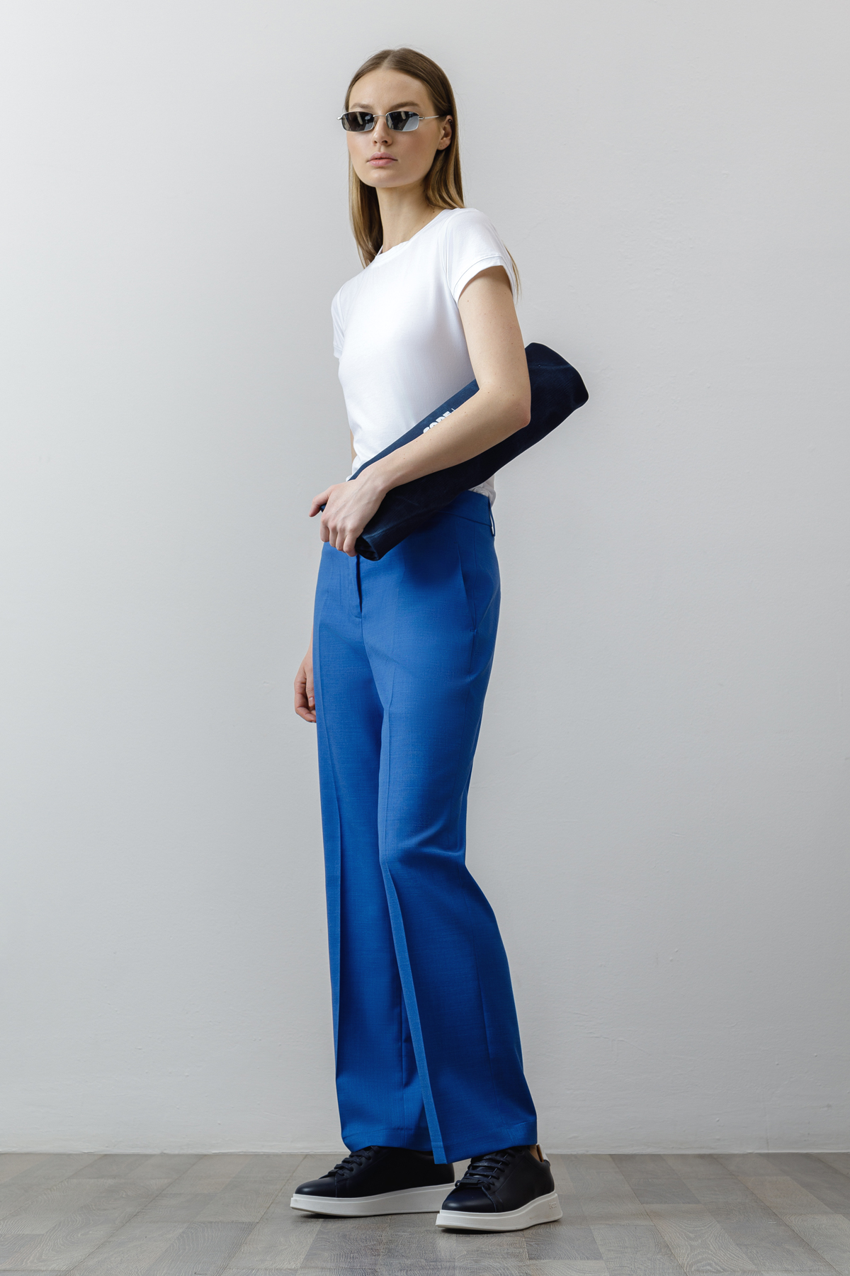 Trousers , пол female, цвет синий