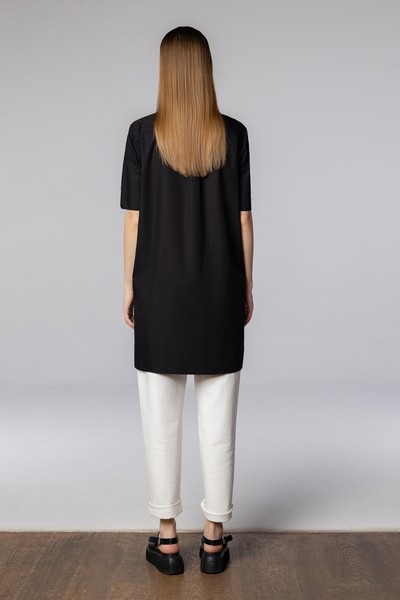 Платье-рубашка , пол женский, цвет черный, фото №4