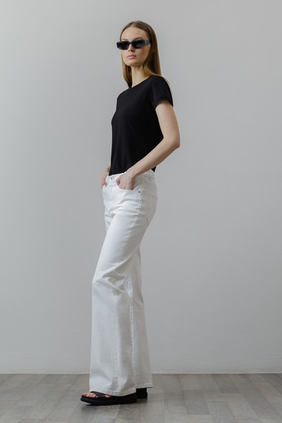 Джинсы RIO MID RISE , пол женский, цвет белый, фото №2