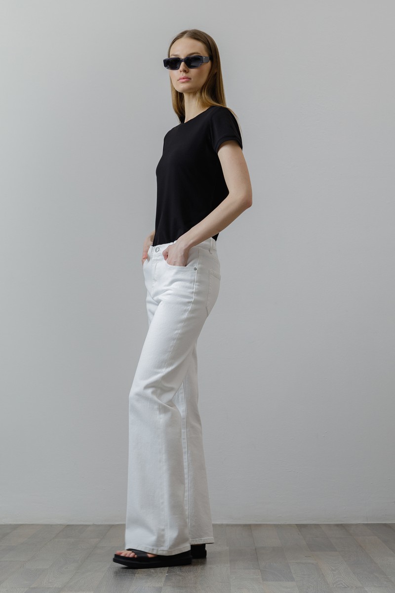 Джинсы RIO MID RISE , пол женский, цвет белый, фото №2