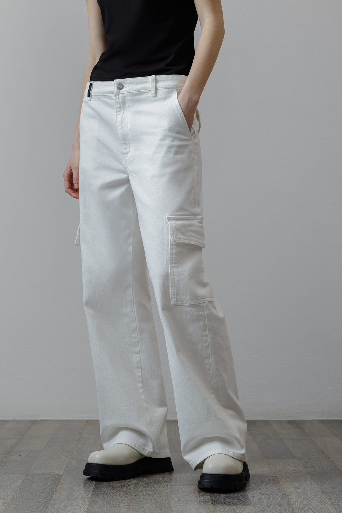 Джинсы CARGO , пол женский, цвет белый, фото №5