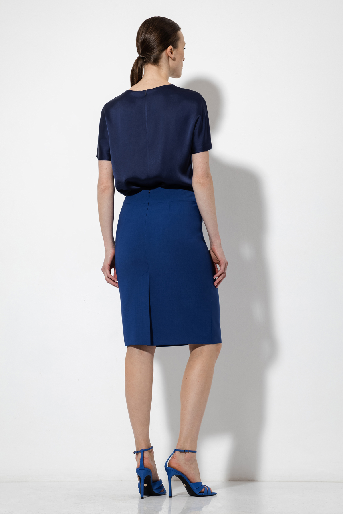 Юбка-карандаш VASSA&Co, пол женский, цвет синий, фото №4