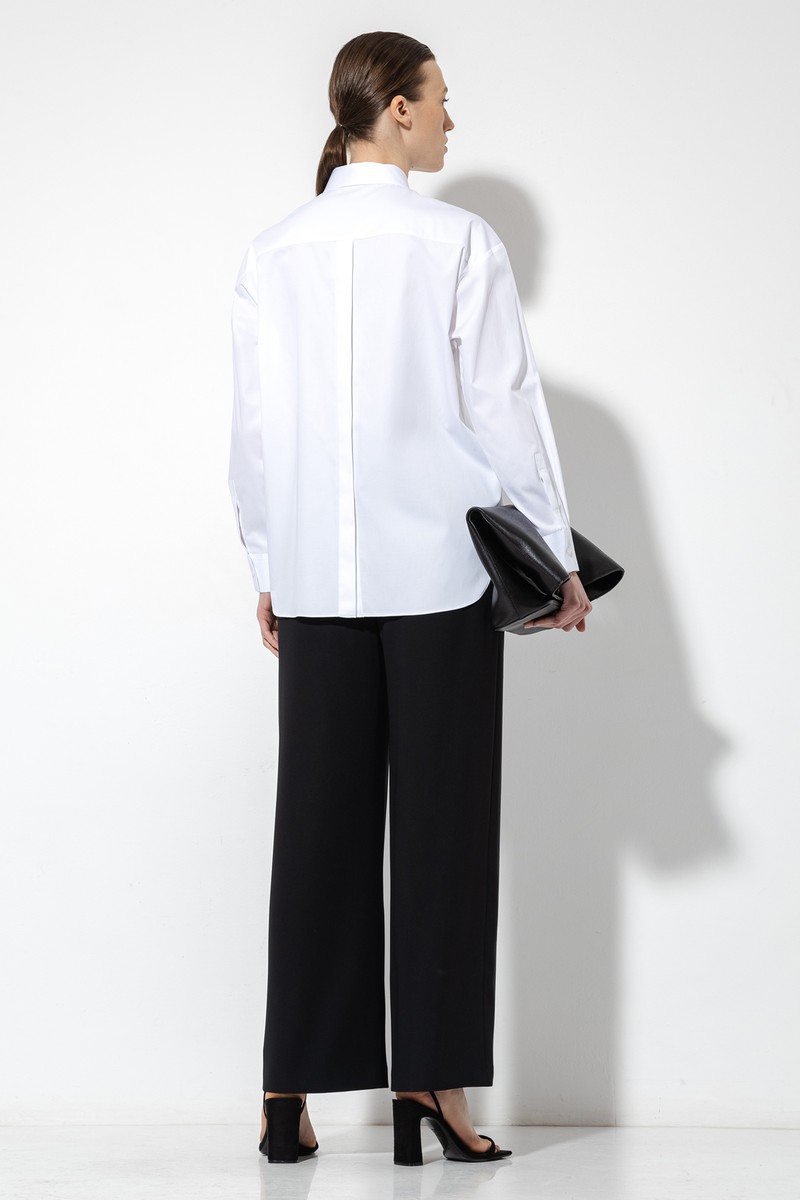 Дизайнерская рубашка VASSA&Co, пол женский, цвет белый, фото №7