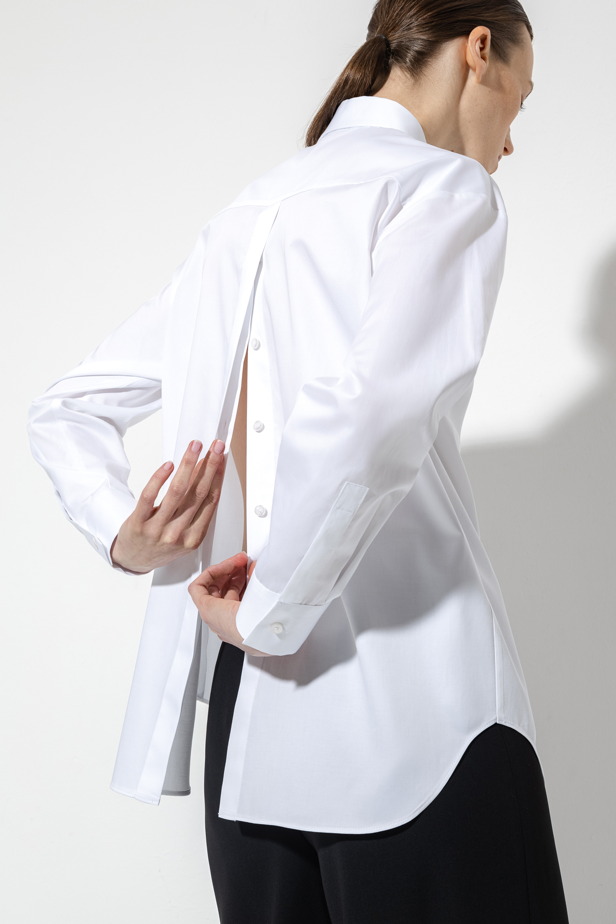 Дизайнерская рубашка VASSA&Co, пол женский, цвет белый