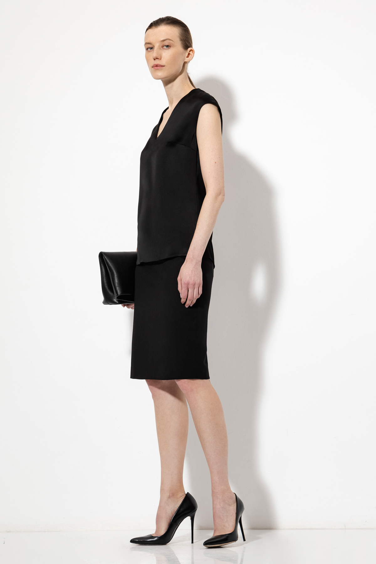 Юбка из шерсти VASSA&Co, пол female, цвет black