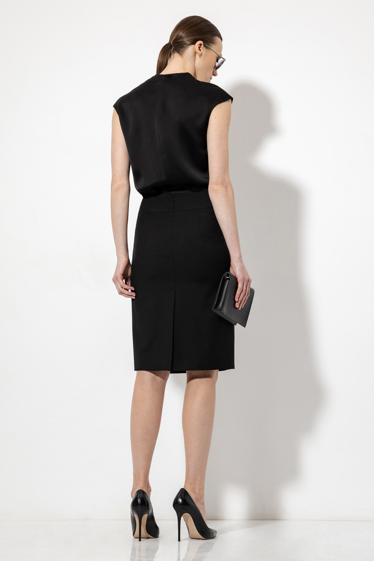 Юбка из шерсти VASSA&Co, пол female, цвет black