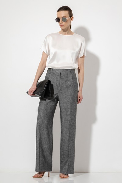 Брюки со стрелками VASSA&Co, пол женский, цвет серый, фото №3