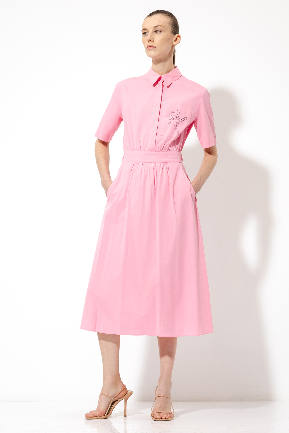 Платье с принтом VASSA&Co, пол женский, цвет розовый