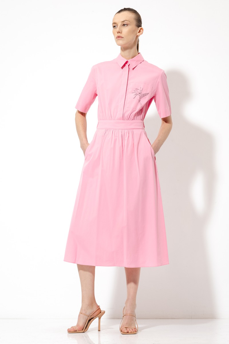 Платье с принтом VASSA&Co, пол женский, цвет розовый, фото №2