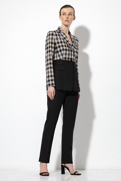 Однобортный жакет VASSA&Co, пол женский, цвет серый, фото №2