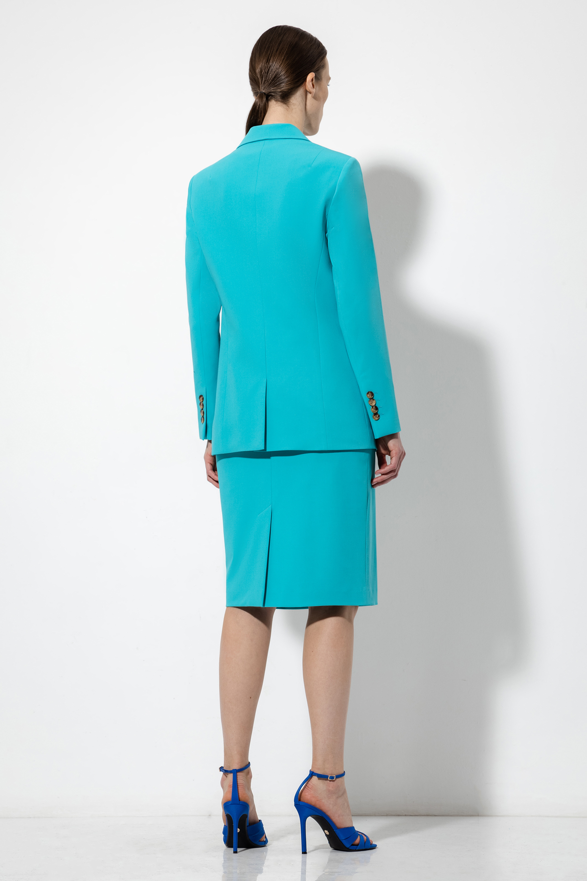 Юбка-карандаш VASSA&Co, пол female, цвет голубой, фото №3