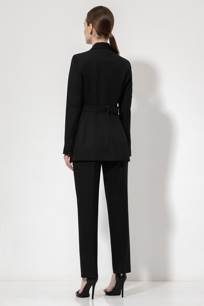 Приталенный жакет VASSA&Co, пол женский, цвет черный, фото №5