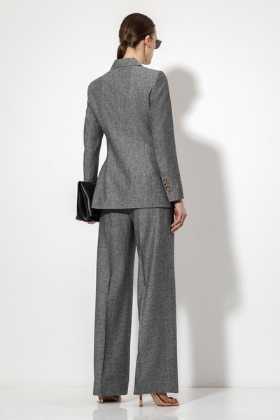 Однобортный жакет VASSA&Co, пол женский, цвет серый, фото №5