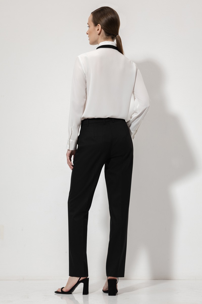 Блузка с воротником-шарфом VASSA&Co, пол женский, цвет белый, фото №6