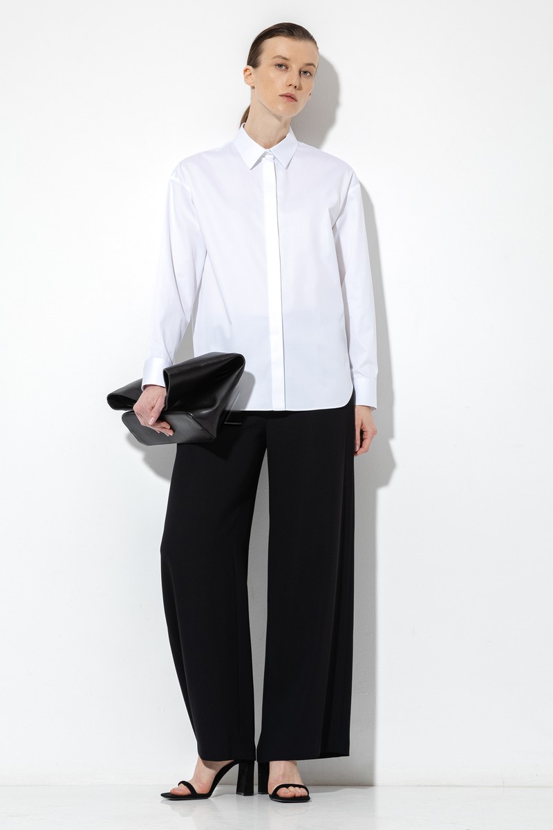 Дизайнерская рубашка VASSA&Co, пол женский, цвет белый, фото №4