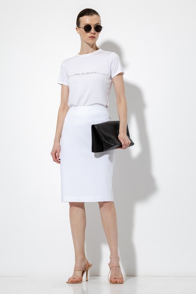 Юбка-карандаш VASSA&Co, пол женский, цвет белый, фото №3