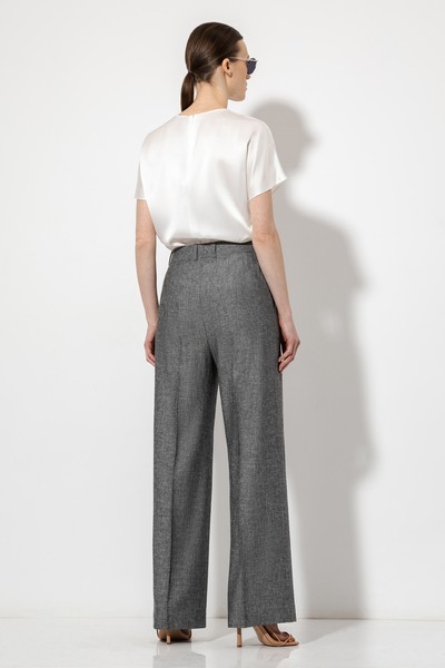 Брюки со стрелками VASSA&Co, пол женский, цвет серый, фото №4