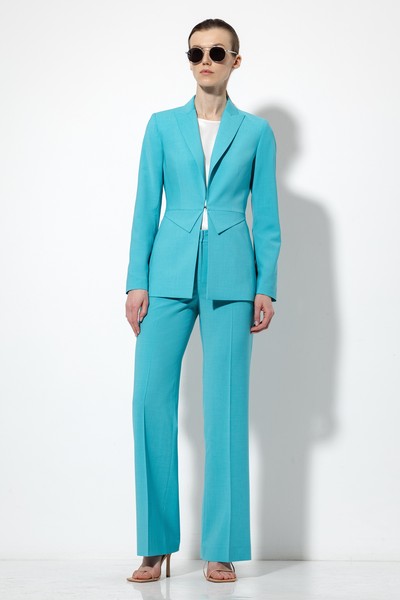 Брюки со стрелками VASSA&Co, пол женский, цвет голубой, фото №11