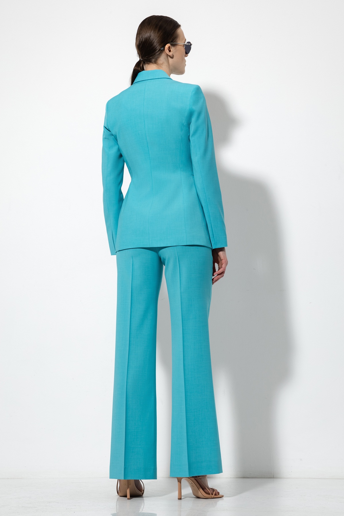 Брюки со стрелками VASSA&Co, пол женский, цвет голубой, фото №12