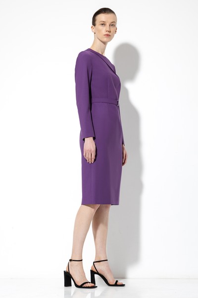 Платье-футляр с драпировкой VASSA&Co, пол женский, цвет фиолетовый, фото №3