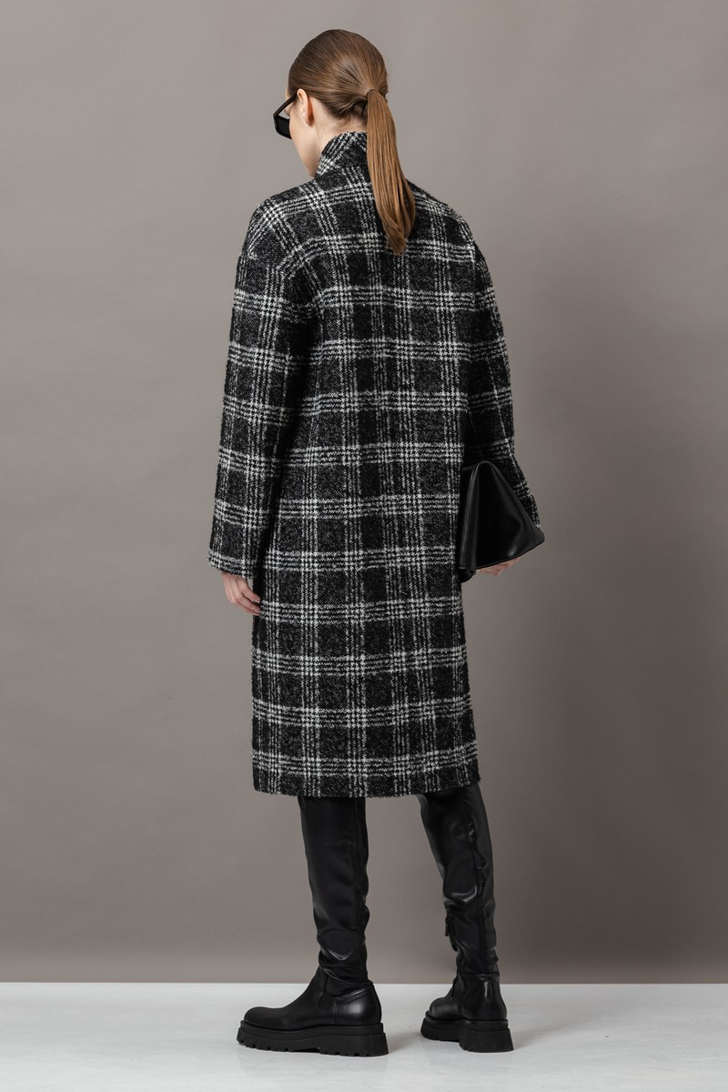 Пальто-кокон VASSA&Co, пол женский, цвет черный, фото №4